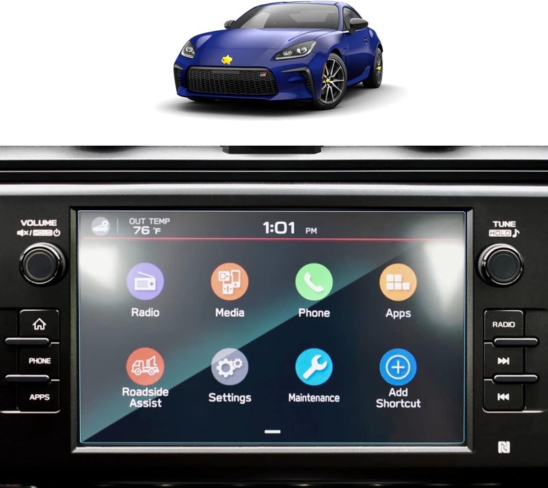 SKTU حماية شاشة GR86 2024 2025 2026 مقاس 8 بوصات لسيارات تويوتا GR86 2022-2026 / سوبارو BRZ 2022-2026 مقاس 8 بوصات زجاج مقسى [HD واضح، مضاد للتوهج، صلابة 9H] ملحقات تويوتا GR86 2024 2025 2026 - Image 1